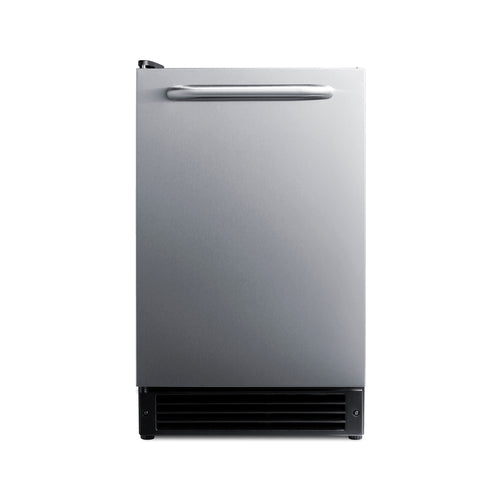 Summit 15 lb. Drain-Free Built-In Icemaker, Black (BIM26LHD)