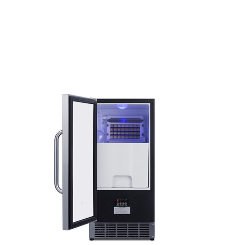 Summit Built-In 45 lb. Clear Icemaker, ADA Compliant, Black (BIM44GADA)