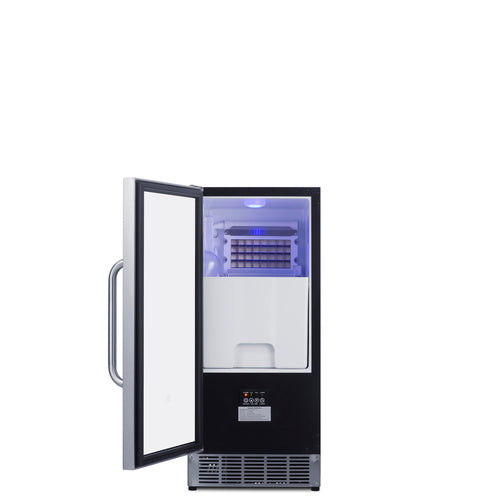 Summit Built-In 45 lb. Clear Icemaker, Black (BIM44G)