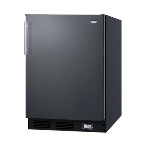 Summit Break Room Refrigerator-Freezer, ADA Compliant, 24" Wide, Black (BKRF663BBIADA)