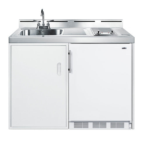 Summit All-In-One Kitchenette, 48" Wide, White (C48ELGLASS)
