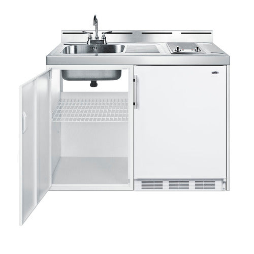Summit All-In-One Kitchenette, 48" Wide, White (C48ELGLASS)