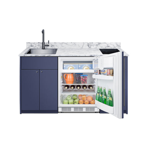 Summit Turnkey Caldera Kitchen, ADA-Compliant, Blue (CALDERAMN33ISINKL)