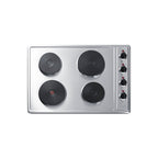 Summit 208/240V 4-Burner Solid Disk Cooktop, 30" Wide, Stainless Steel (CSD4B300)