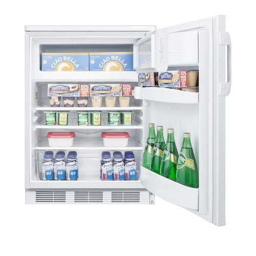 Summit Refrigerator-Freezer, 24" Wide, White (CT66LW)