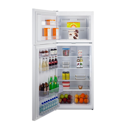 Summit Top-Mount Refrigerator-Freezer with Lock, 28" Wide, White (CTR151WLLF2LHD)