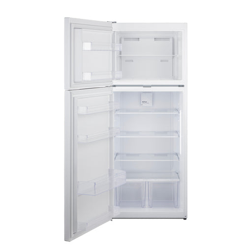 Summit Top-Mount Refrigerator-Freezer with Lock, 28" Wide, White (CTR151WLLF2LHD)