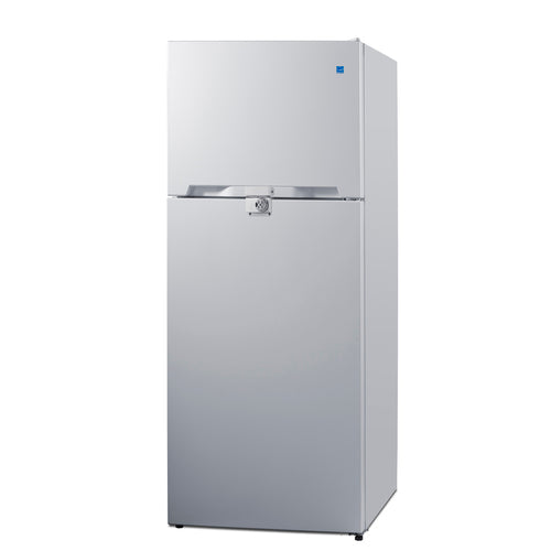 Summit Top-Mount Refrigerator-Freezer with Lock, 28" Wide, White (CTR151WLLF2)