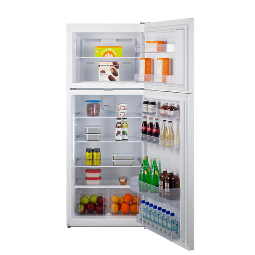 Summit Top-Mount Refrigerator-Freezer with Lock, 28" Wide, White (CTR151WLLF2)