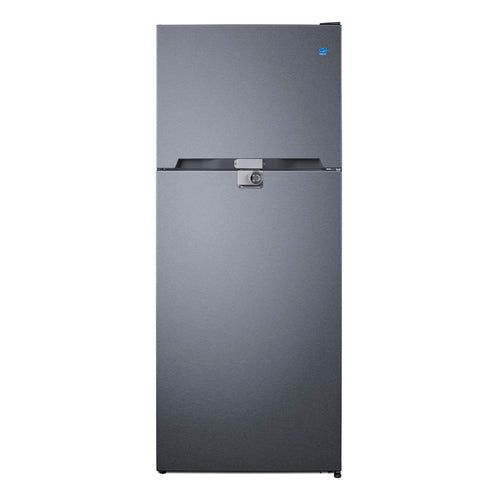 Summit Top-Mount Refrigerator-Freezer with Lock, 28" Wide, Stainless Look (CTR15SSLLF2)