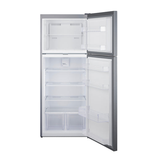 Summit Top-Mount Refrigerator-Freezer with Lock, 28" Wide, Stainless Look (CTR15SSLLF2)