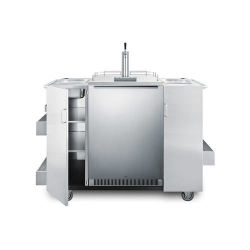 Summit Outdoor Cart with Beer Dispenser, Stainless Steel (CartOSBC)
