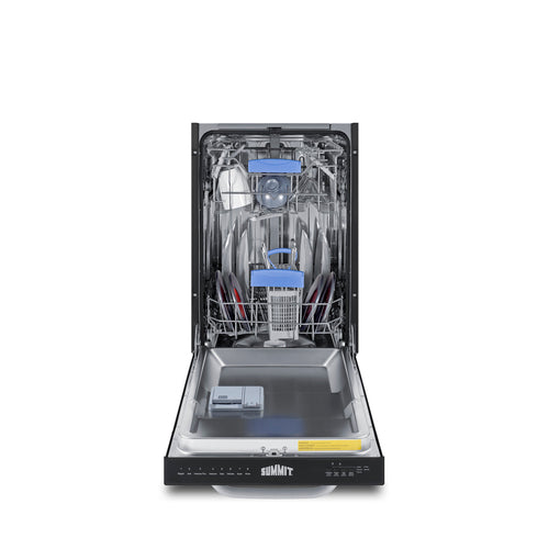 Summit Built-In Dishwasher, ADA Compliant, 18" Wide, Black (DW184BADA)