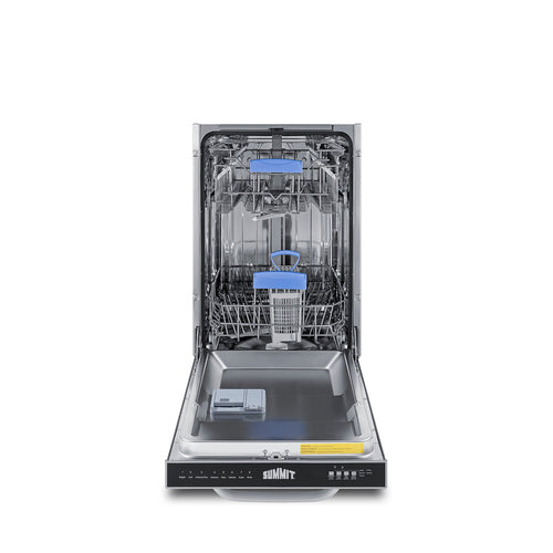 Summit Built-In Dishwasher, ADA Compliant, 18" Wide, Stainless Look (DW185SSADA)