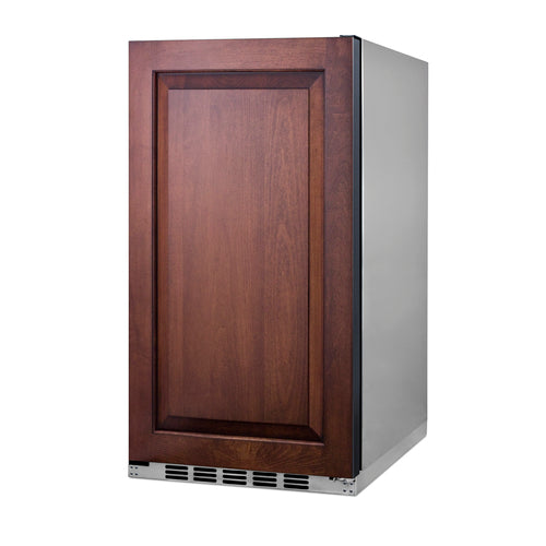 Summit Shallow Depth Built-In All-Refrigerator (Panel Not Included), Stainless Steel (FF195CSSIF)