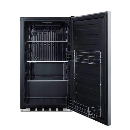 Summit Shallow Depth Built-In All-Refrigerator (Panel Not Included), Stainless Steel (FF195CSSIF)
