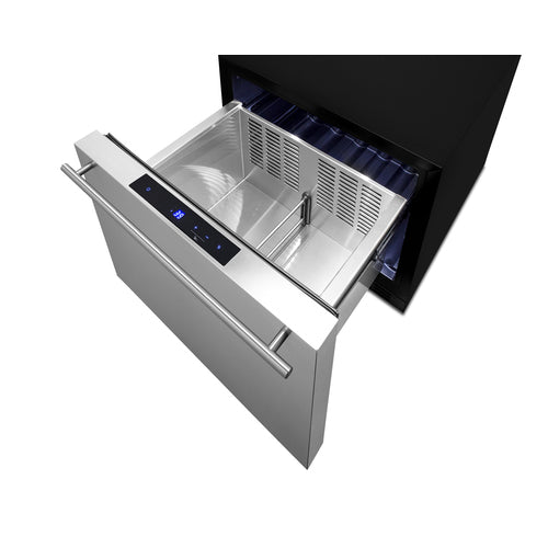 Summit Built-In Drawer Refrigerator, 21.5" Wide, Black (FF1DSS)