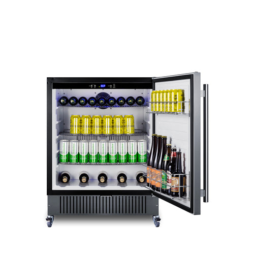 Summit Mobile All-Refrigerator, 27" Wide, Black (FF27BSSCAS)