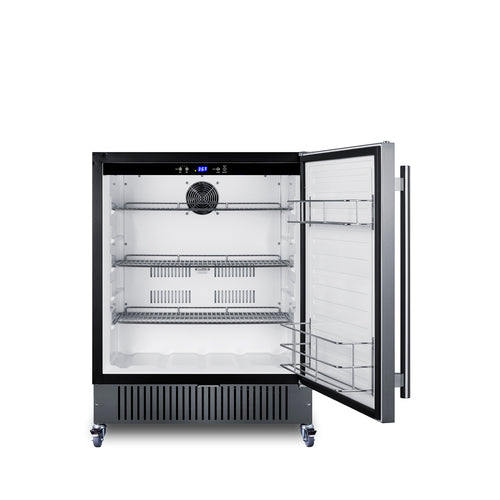 Summit Mobile All-Refrigerator, 27" Wide, Black (FF27BSSCAS)