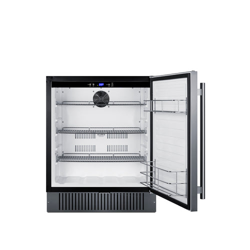 Summit Outdoor All-Refrigerator, 27" Wide, Black (SPR2700SS)