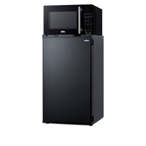 Summit Microwave/Refrigerator-Freezer Combination with Allocator, Black (MRF43BA)