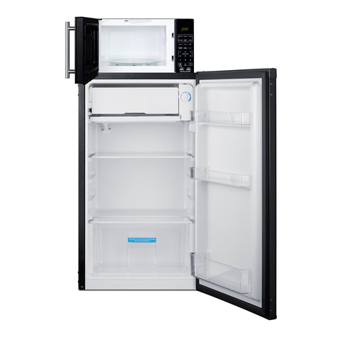 Summit Microwave/Refrigerator-Freezer Combination with Allocator, Black (MRF43BA)