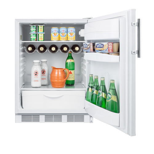 Summit All-Refrigerator, ADA Compliant, 24" Wide, White (FF61WADA)