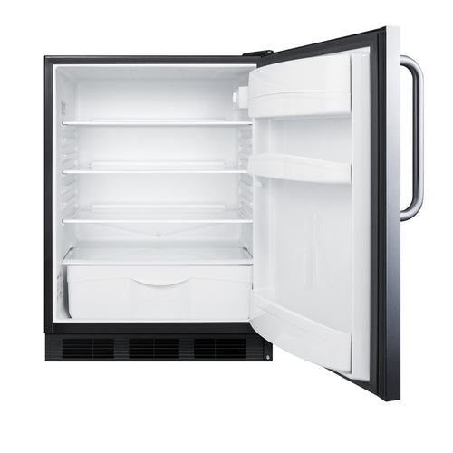 Summit Built-In All-Refrigerator, ADA Compliant, 24" Wide, Stainless Steel (FF6BK7CSSADA)