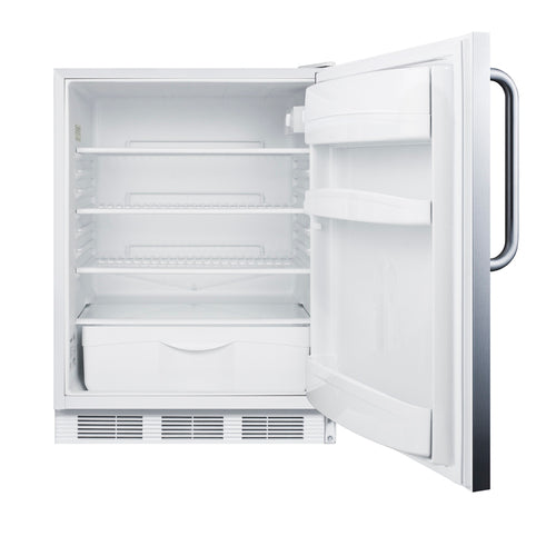 Summit Built-In All-Refrigerator, ADA Compliant, 24" Wide, White (FF6LWBI7SSTBADA)