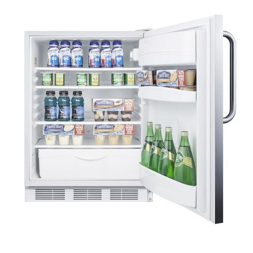 Summit Built-In All-Refrigerator, ADA Compliant, 24" Wide, Stainless Steel (FF6LW7CSSADA)