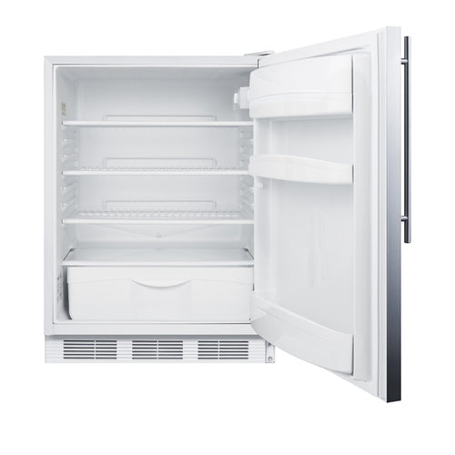 Summit All-Refrigerator, ADA Compliant, 24" Wide, White (FF6LW7SSHVADA)