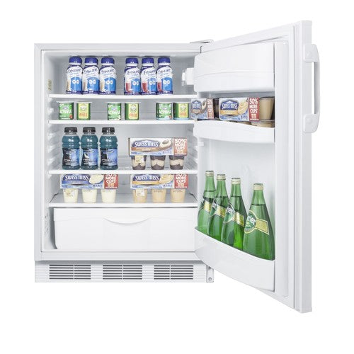 Summit All-Refrigerator, ADA Compliant, 24" Wide, White (FF6LWADA)