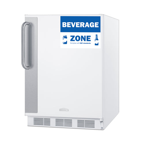 Summit All-Refrigerator, ADA Height, 24" Wide, White (FF6W7BZADA)
