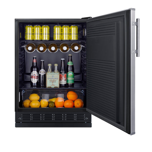 Summit Beer Kegerator, 24" Wide, Black (SBC7BRS)