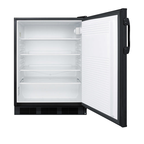Summit Built-In All-Refrigerator, ADA Compliant, 24" Wide, Black (FF7BKBIADA)