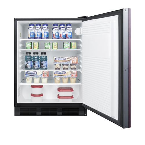 Summit Built-In All-Refrigerator, ADA Compliant (Panel Not Included), 24" Wide, Black (FF7BKIFADA)