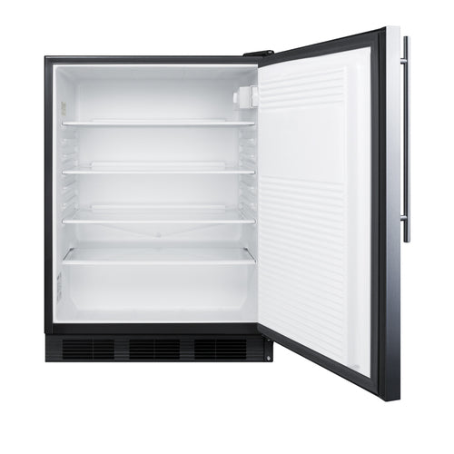 Summit Built-In All-Refrigerator, ADA Compliant, 24" Wide, Black (FF7BKBISSHVADA)