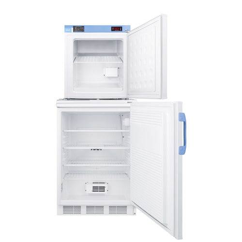 Summit All-Refrigerator/All-Freezer Combination, 24" Wide, White (FF7LW-FS24LSTACKMED2)