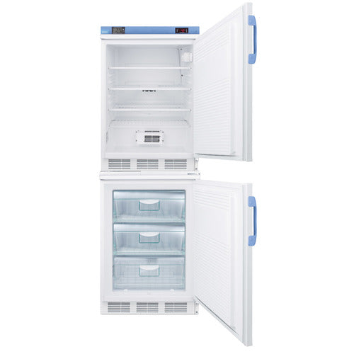 Summit All-Refrigerator/All-Freezer Combination, 24" Wide, White (FF7LW-VT65MLSTACKMED2)