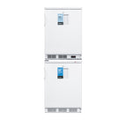 Summit All-Refrigerator/All-Freezer Combination, 24" Wide, White (FF7LW-VT65MLSTACKPRO)