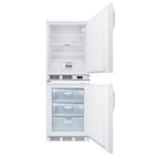 Summit All-Refrigerator/All-Freezer Combination, 24" Wide, White (FF7LW-VT65MLSTACKPRO)