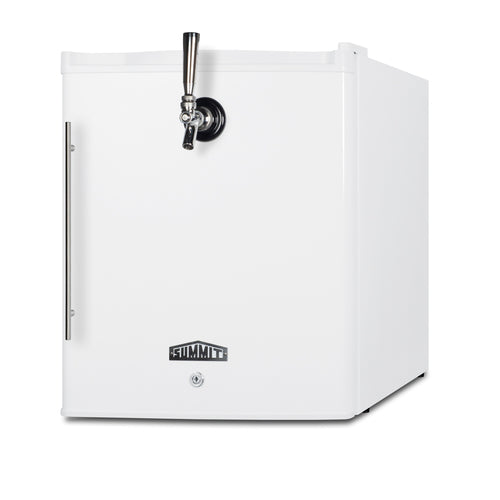 Summit Tabletop Front Tap Beer Kegerator, 17" Wide, White (FFAR25L7FRTP)