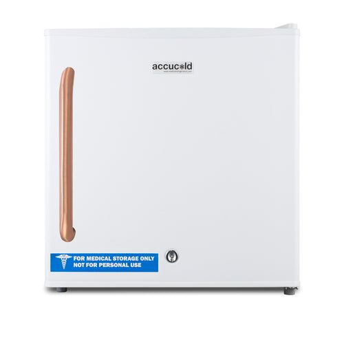 Summit Compact All-Freezer with Antimicrobial Pure Copper Handle, White (FS24LTBC)