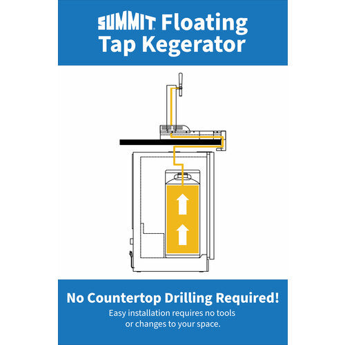 Summit Built-In Floating Tap Cold Brew Kegerator, 24" Wide, Black (SBC7BRSFLTWCFADA)