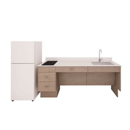 Summit 8'4" Wide Barrier-Free Turnkey Kitchen, ADA Compliant, Dust Brown (HARBORDBWTR)