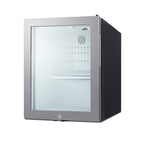 Summit Compact Minibar, 16" Wide, Black (MB13GLSS)