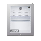 Summit Compact Minibar, 16" Wide, Black (MB13GLSS)