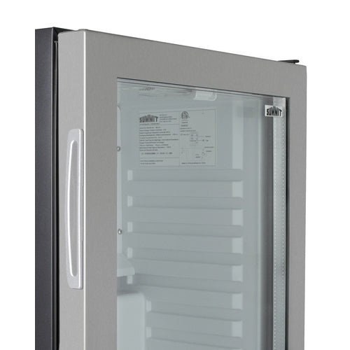 Summit Compact Minibar, 16" Wide, Black (MB13GLSS)