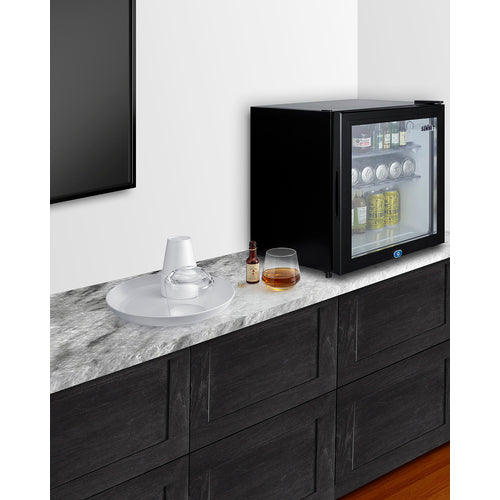 Summit Compact Minibar, 18" Wide, Black (MB43GL)