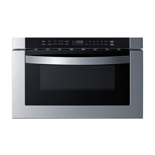 Summit Built-In Drawer Microwave, 24" Wide, Gray (MDR245SS)